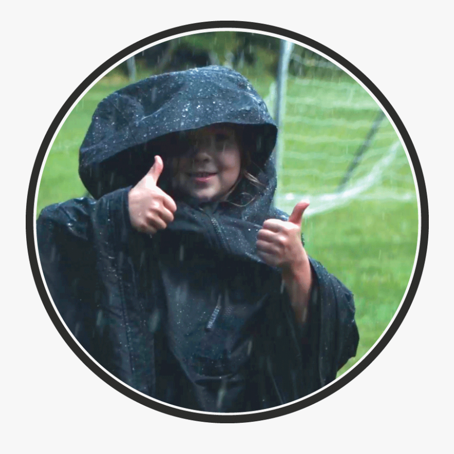 Coat Clipart Rain Poncho - Hood, Transparent Clipart