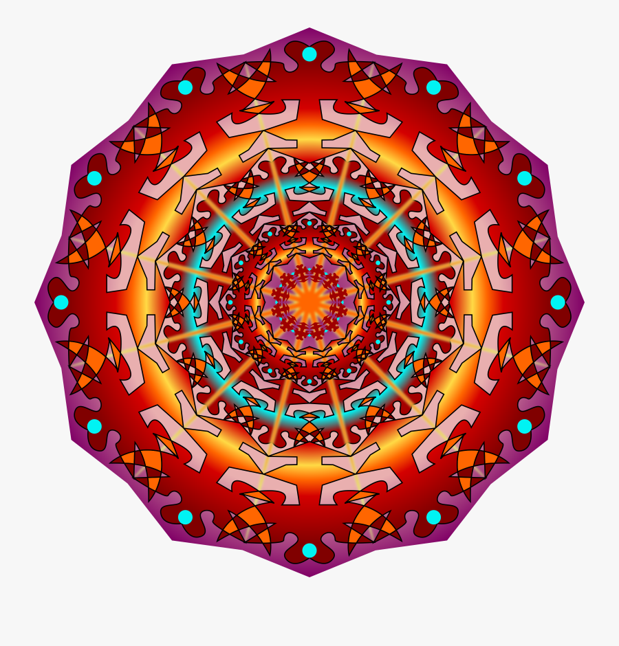 Clip Art Colored Mandala - Mandala, Transparent Clipart