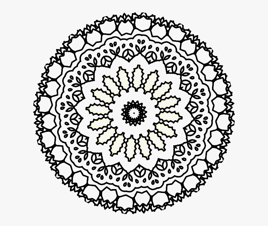 Kaleidoscope Png Picture - Black And White Kaleidoscope Png, Transparent Clipart