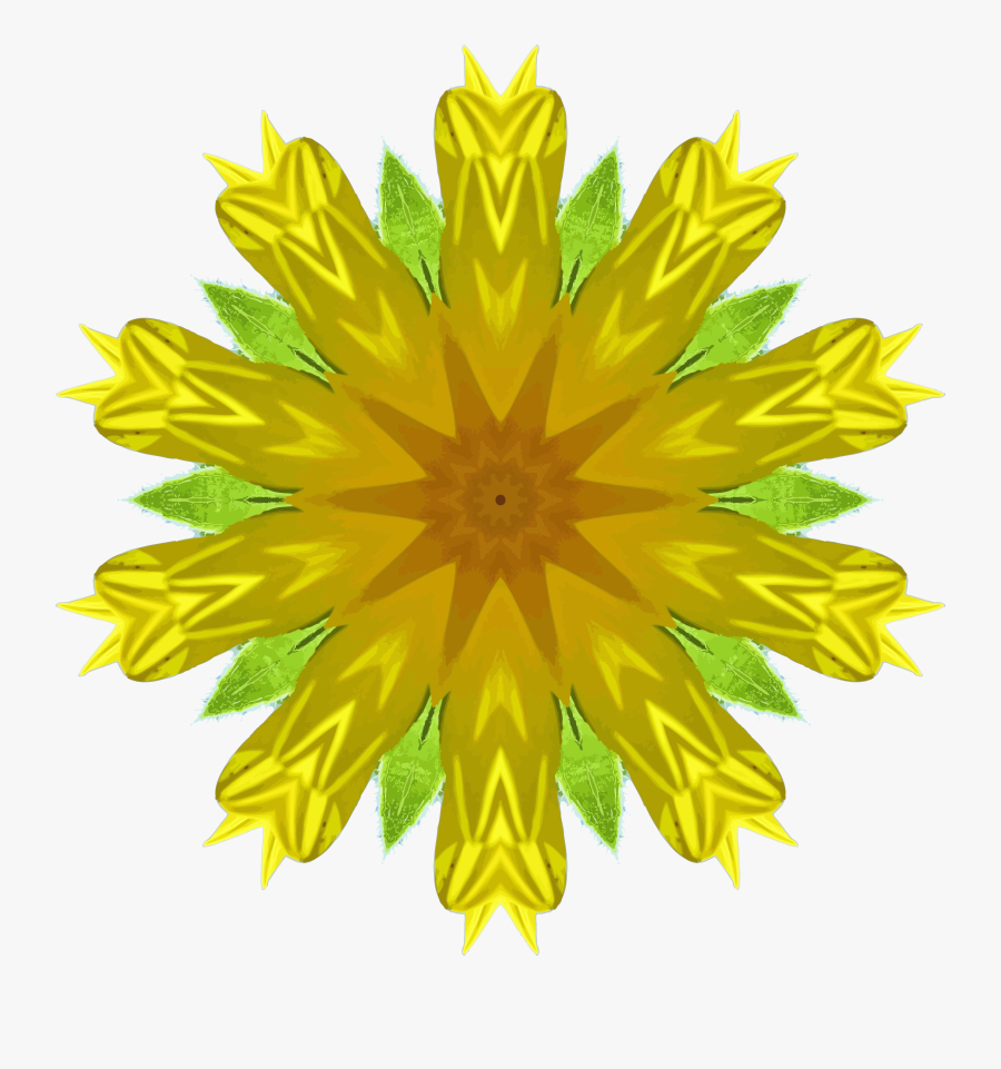 Sunflower Kaleidoscope 12 Clip Arts - Bone China, Transparent Clipart