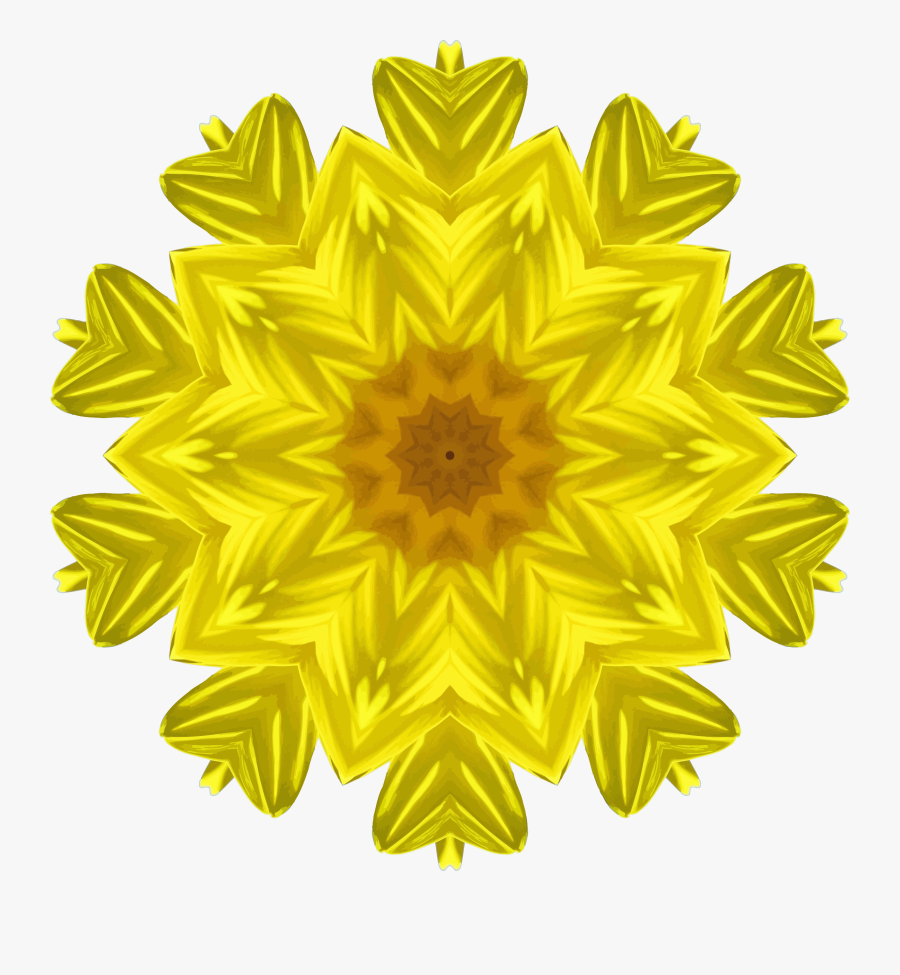 Sunflower Kaleidoscope 1 Clip Arts - Sunflower, Transparent Clipart