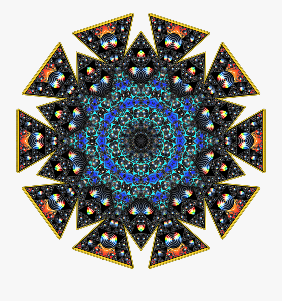 Download Fractal Tile Kaleidoscope Design - Kaleidoscope Png, Transparent Clipart