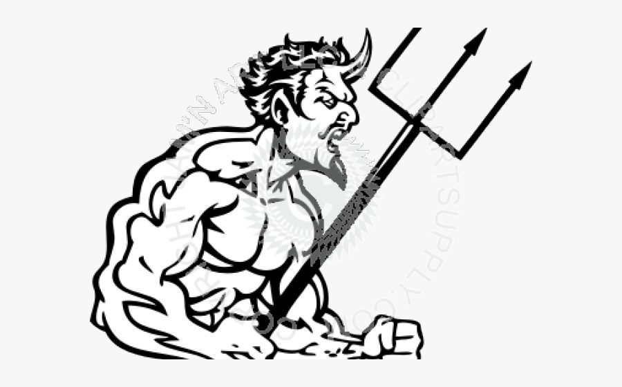 Devil With A Pitchfork, Transparent Clipart