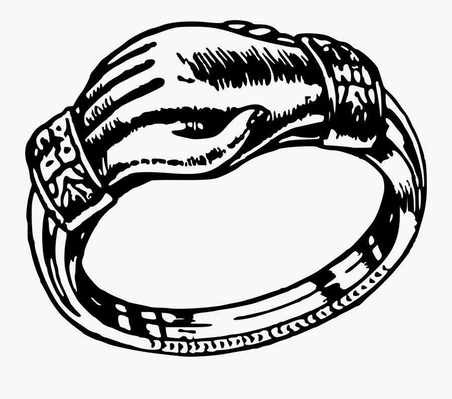 Friendship Ring Clip Arts - Black And White Clipart Png Of Ring, Transparent Clipart
