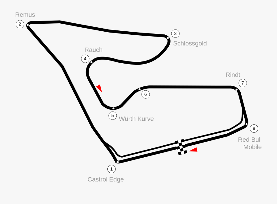 Red Ring Png - Red Bull Ring Track Guide, Transparent Clipart