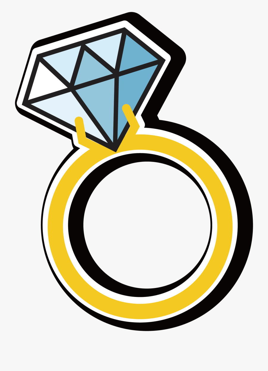 Blue Ring Diamond Gemstone Vector Hd Image Free Png - Diamond Ring Vector Png Free, Transparent Clipart