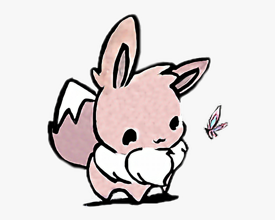 Eevee Kawaii Butterfly Freetoedit Ftekawaii - Cute Kawaii Eevee, Transparent Clipart