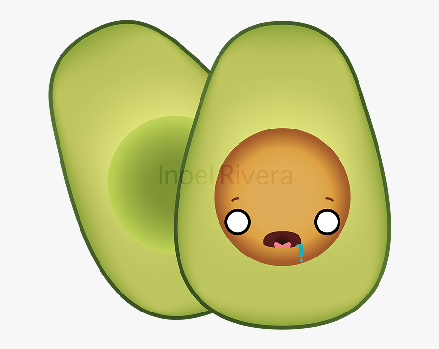 Transparent Avocado Kawaii Svg Freeuse Library - Kawaii Avocado Transparent Background, Transparent Clipart