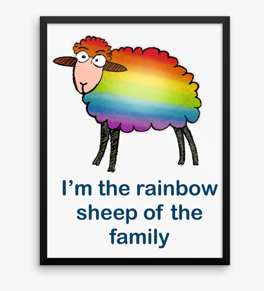 Rainbow Sheep Of The Family Poster - Rainbow Sheep Of The Family Pin, Transparent Clipart