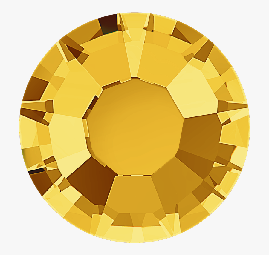 Star Bright Flatback Rhinestones Ss16 Light Topaz - Cristale Swarovski Stellux, Transparent Clipart