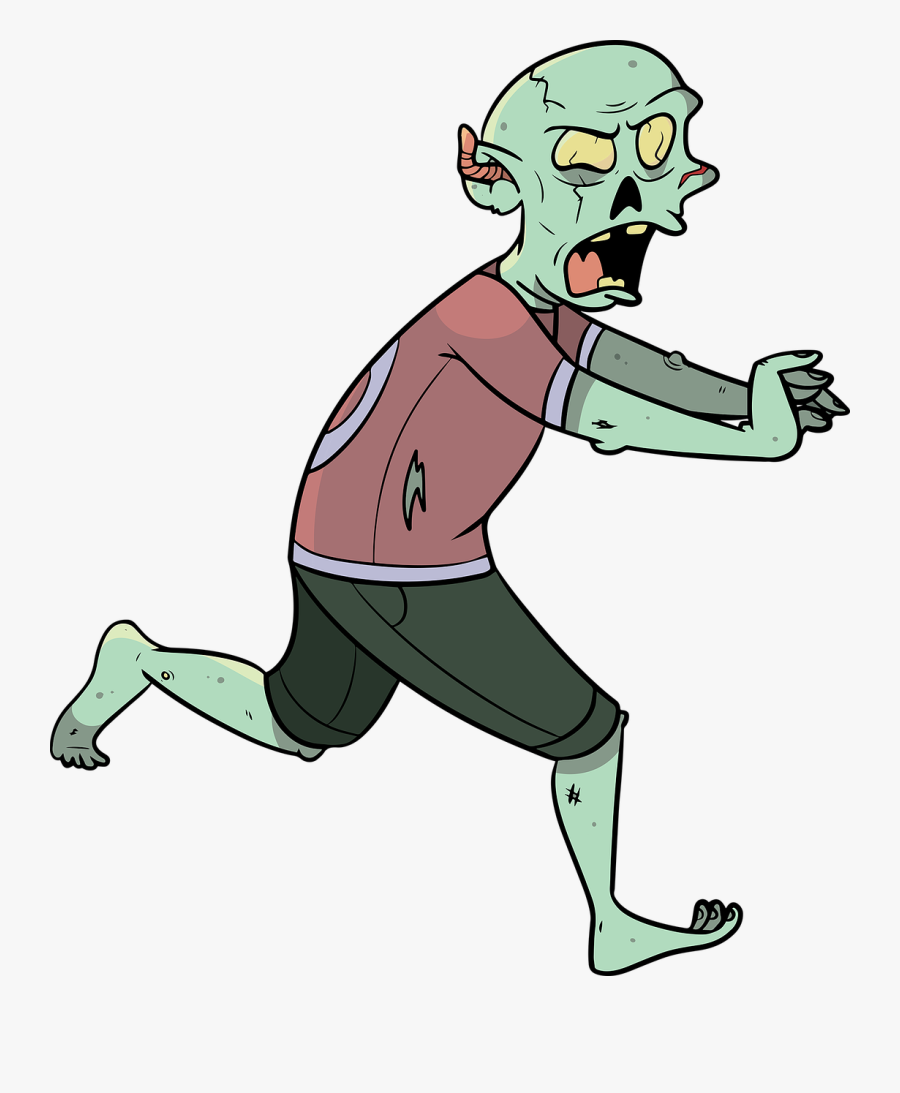 Zombie Scary Zombies Free Picture - Grime Art Tulang Tengkorak, Transparent Clipart