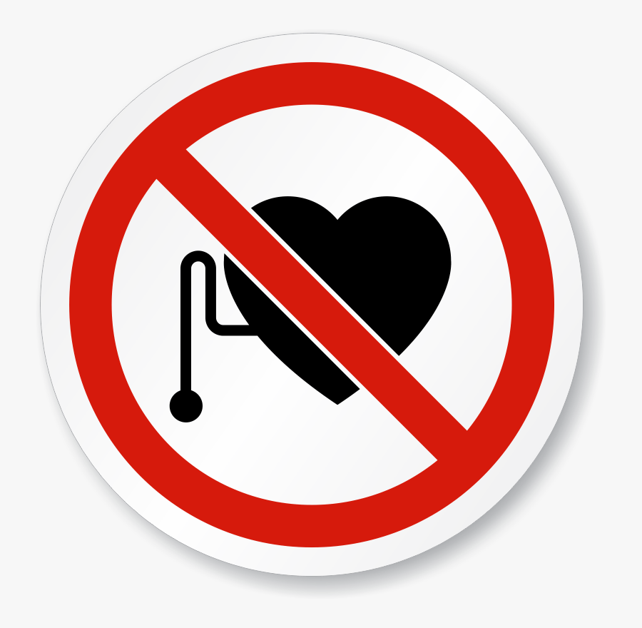 No Pacemakers Wearer Symbol Circle Iso Prohibition - Internet And Phone Outage, Transparent Clipart