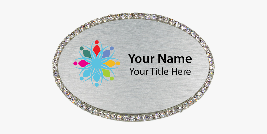 Magnetic Bling Rhinestone Full Color Oval Badge - Old Family Feud Logo, Transparent Clipart
