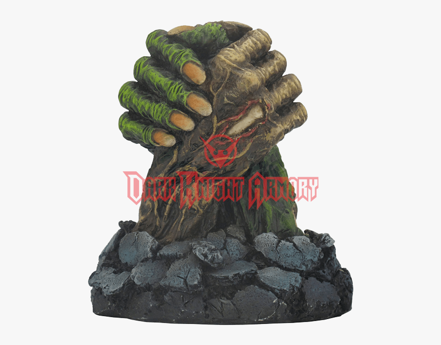 Zombie Hand Holding Statue - Sculpture, Transparent Clipart