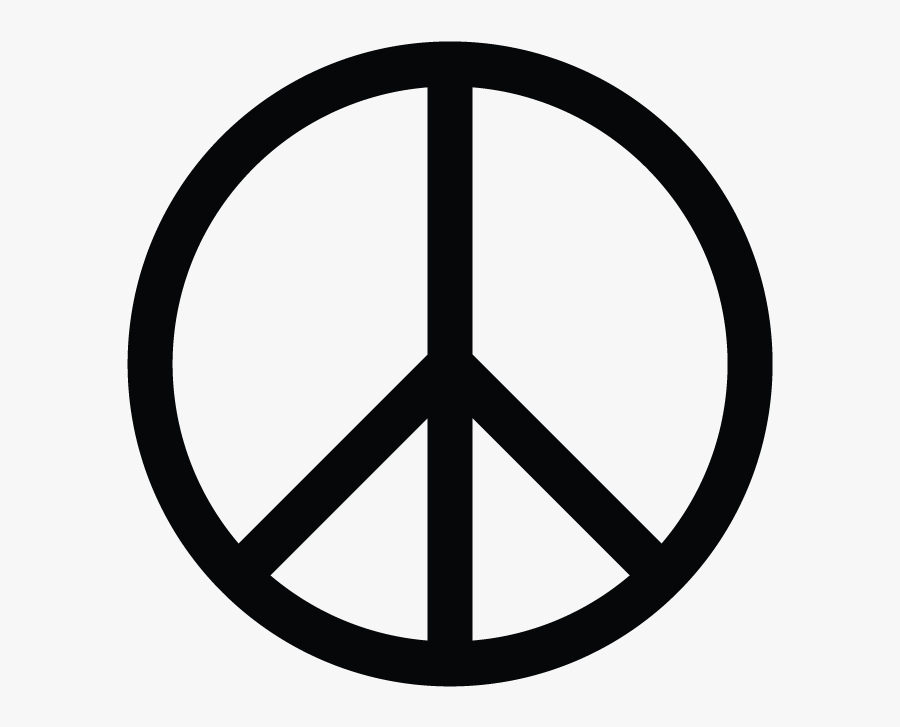 Free Button Template - Peace Sign Small, Transparent Clipart