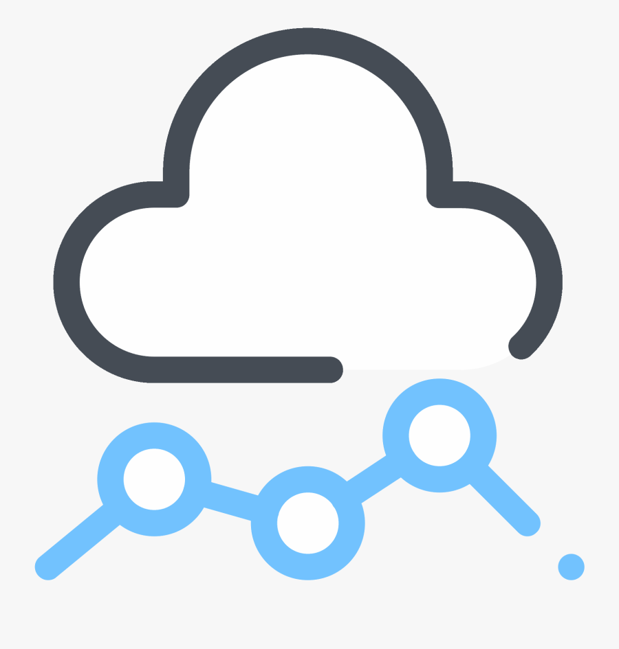 Cloud Line Chart Icon, Transparent Clipart