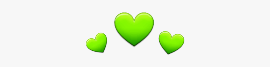 #green #heart #crown #simple #cute #love - Heart, Transparent Clipart