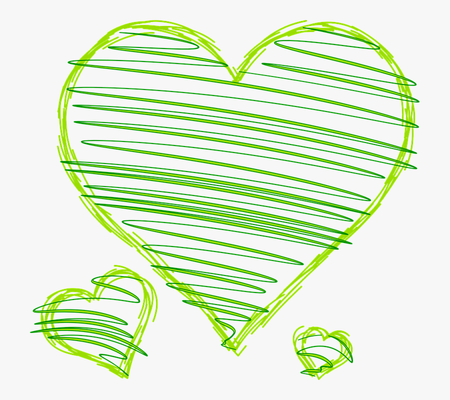 Online Heart Clipart Green, Heart Collection - Transparent Green Heart Background, Transparent Clipart