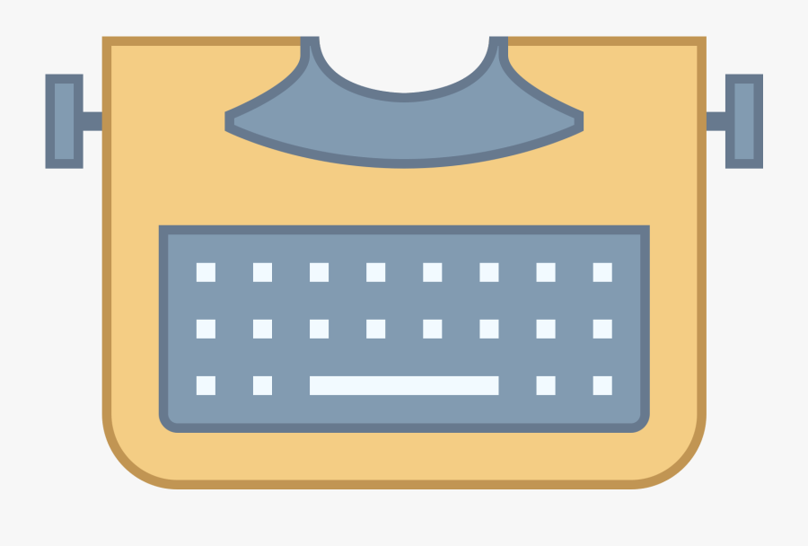 This Is An Outline Of An Old School Style Typewriter, Transparent Clipart