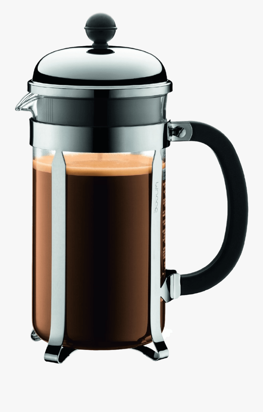 8 Cup Bodum French Press, Transparent Clipart