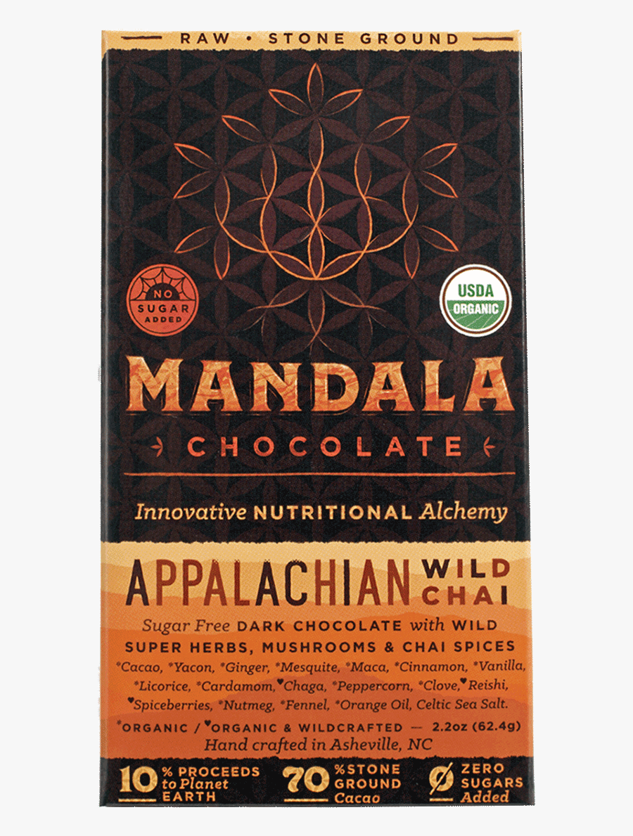 Chocolate Bar Mandala Chocolate Appalachian Chai - Poster, Transparent Clipart