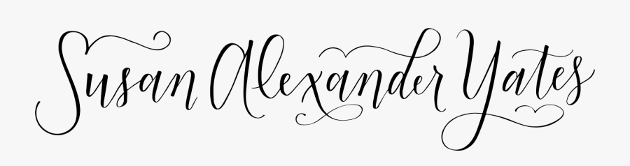 Susan Alexander Yates - Calligraphy, Transparent Clipart