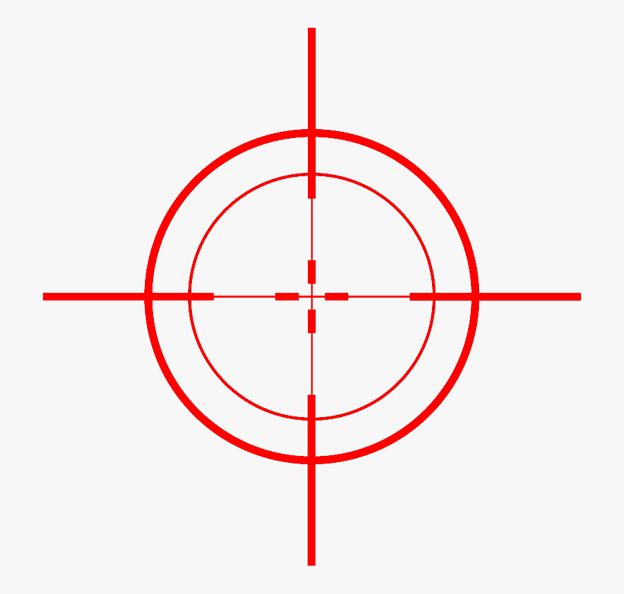 Red Sniper Scope Png, Transparent Clipart