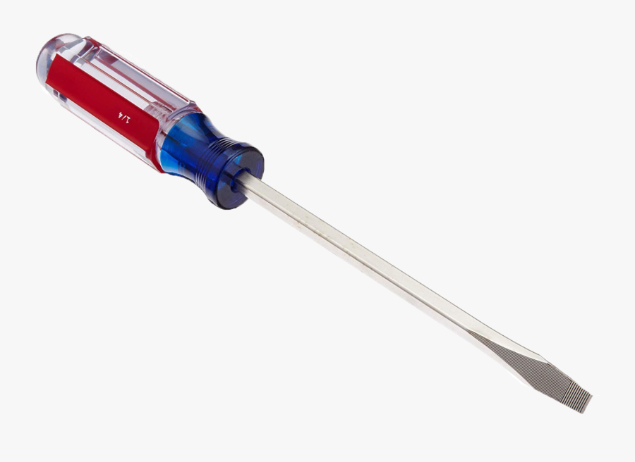 Screwdriver Png Free Background - Flat Head Slotted Screwdriver, Transparent Clipart