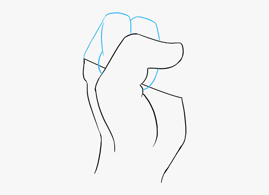 Clip Art How To Draw Fist - Sketch, Transparent Clipart