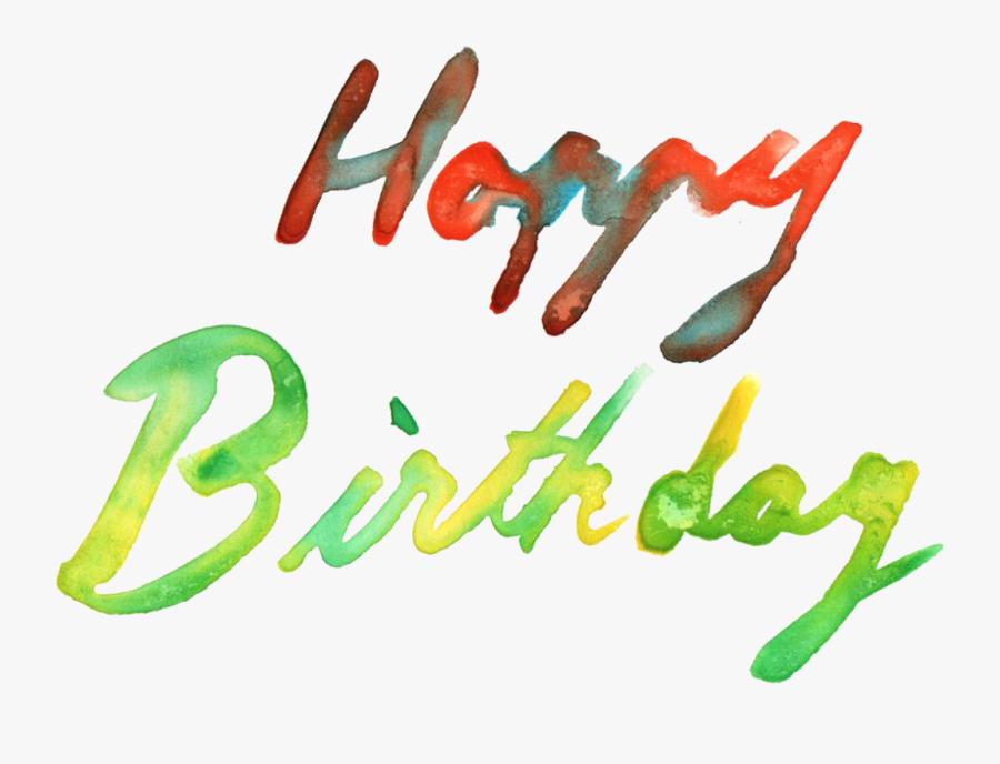 Happy Birthday, Png - Calligraphy, Transparent Clipart