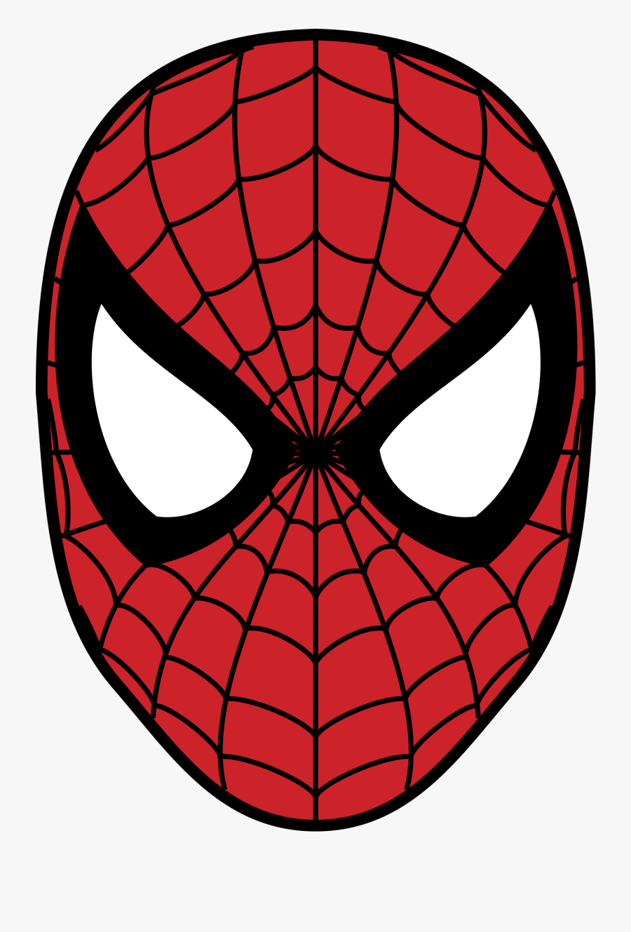 Spider-man Mask Logo Png Transparent Image - Cartoon Spider Man Face, Transparent Clipart