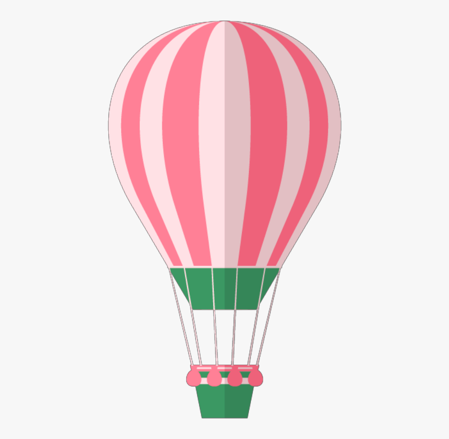 Transparent Cute Hot Air Balloon Clipart - Hot Air Balloon Pink Png, Transparent Clipart
