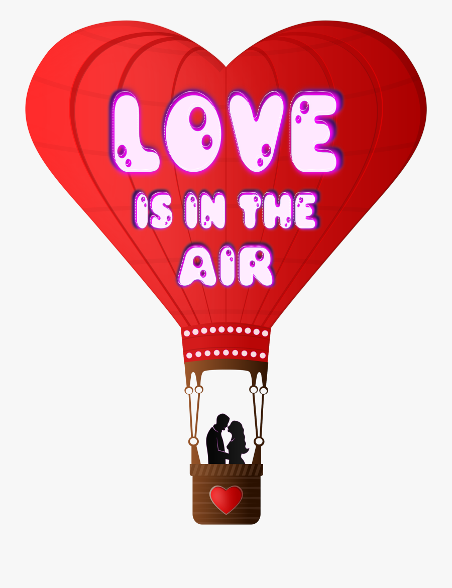 Valentines Day Love Is - Lovers In The Air, Transparent Clipart