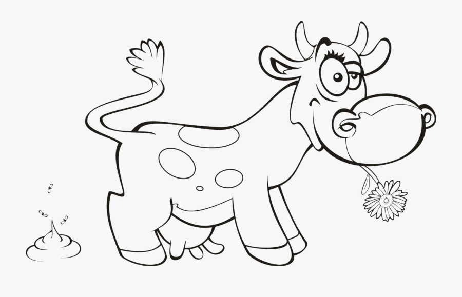 Drawing Cow Child - Krówka Kolorowanka, Transparent Clipart