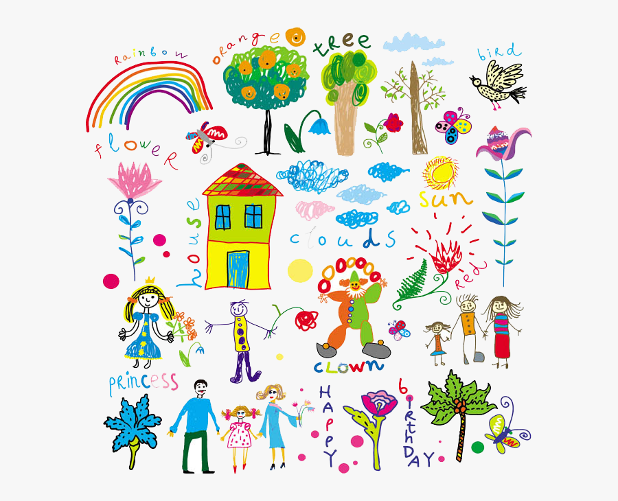 Children Paintings, Transparent Clipart