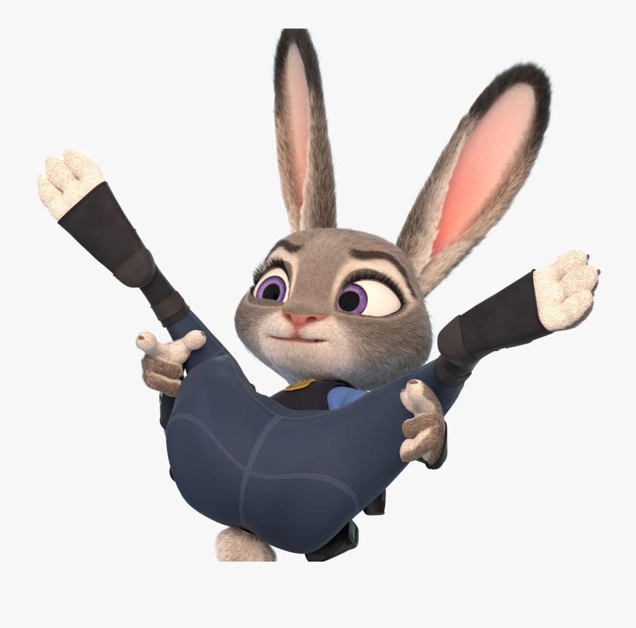 Rabbit,domestic Rabbit,cartoon,rabbits And Bunny,ear,hare - Zootopia Judy Hopps Ass, Transparent Clipart