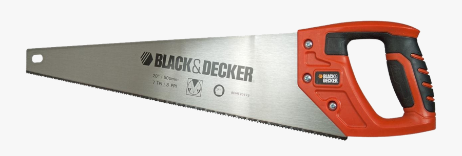 Black & Decker Hand Saw, Transparent Clipart