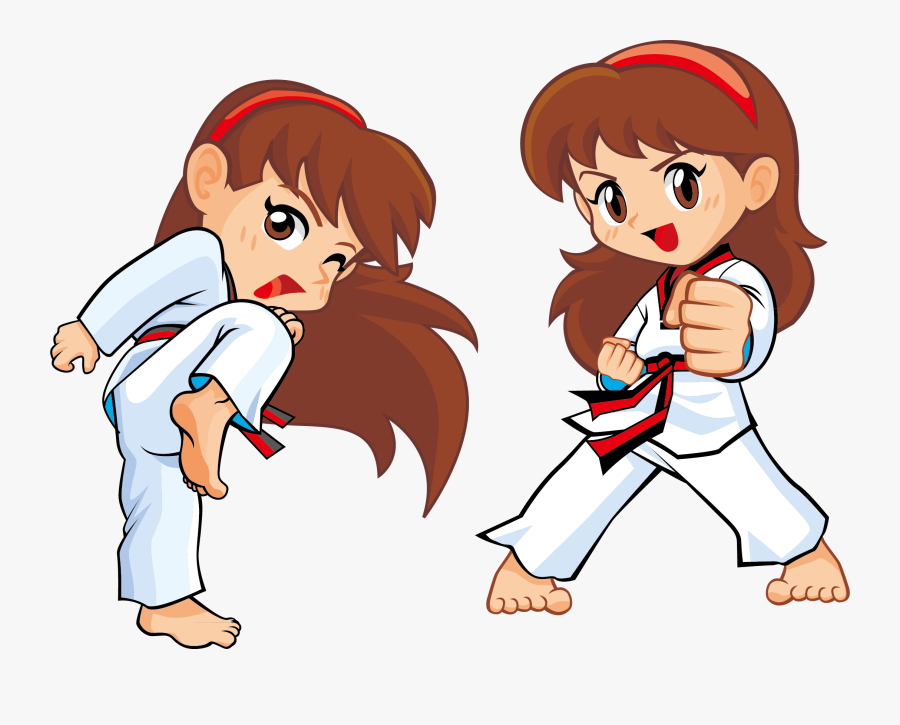 Cartoon Taekwondo, Transparent Clipart
