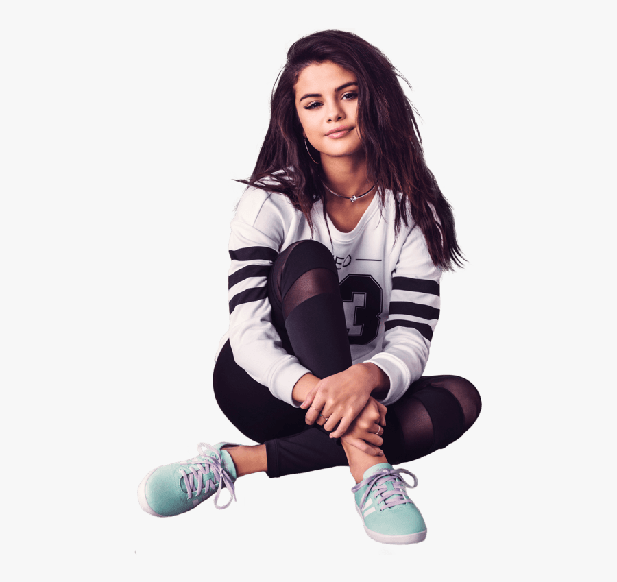 Clip Art Sitting Sneakers Transparent Png - Selena Gomez Png, Transparent Clipart