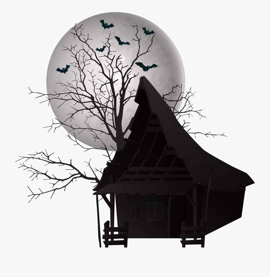 Halloween Scary House Png, Transparent Clipart