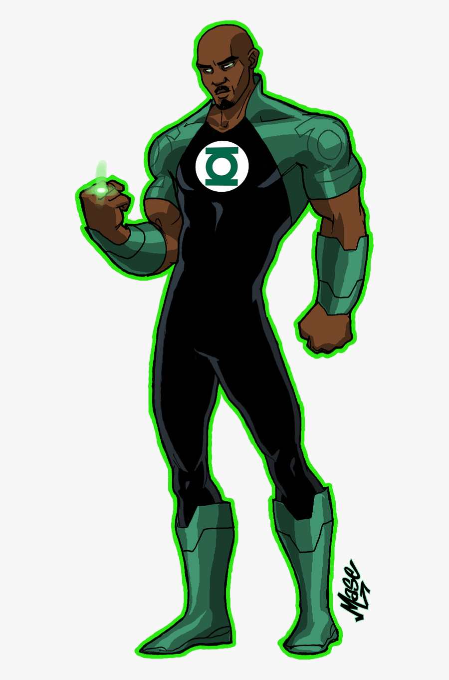 Hulk - Green Lantern John Stewart Cartoon, Transparent Clipart