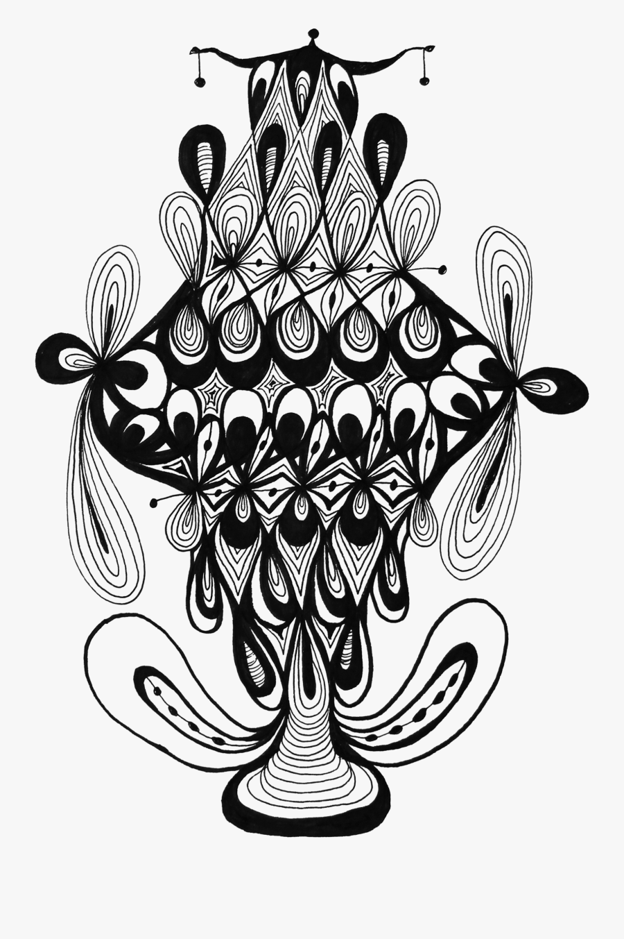 Image Free Stock Betta Drawing Zentangle - Grafen Von Hirschberg, Transparent Clipart