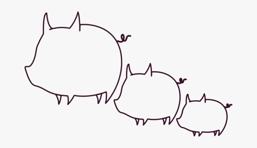 Coloring Book Clipart , Png Download - Outline Of A Pig, Transparent Clipart