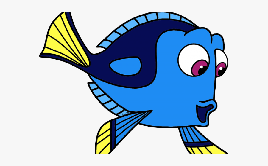 Transparent Fish Fin Clipart - Dory Clip Art Dory Clipart Black And White, Transparent Clipart