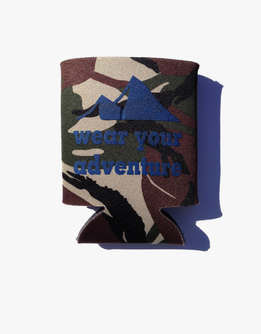 Creek To Peak Koozie Mountain Camo - Leather, Transparent Clipart