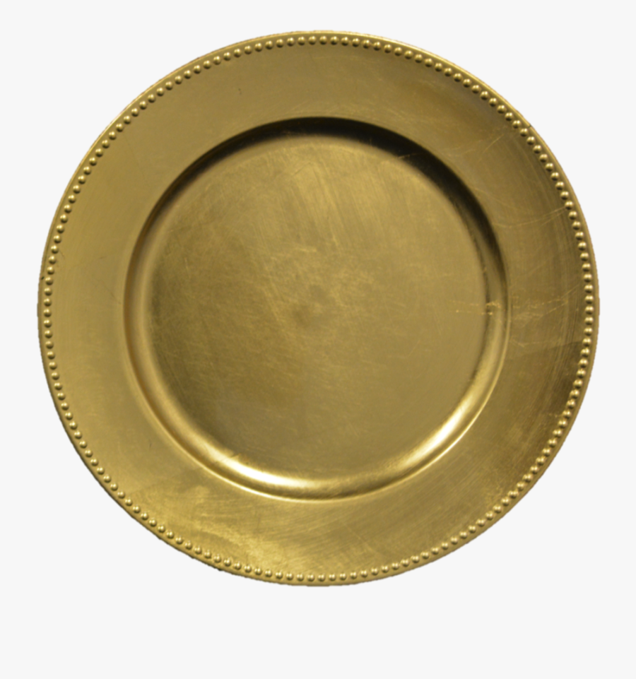 Top View Plate Transparent Free Png - Gold Charger Plate Png, Transparent Clipart