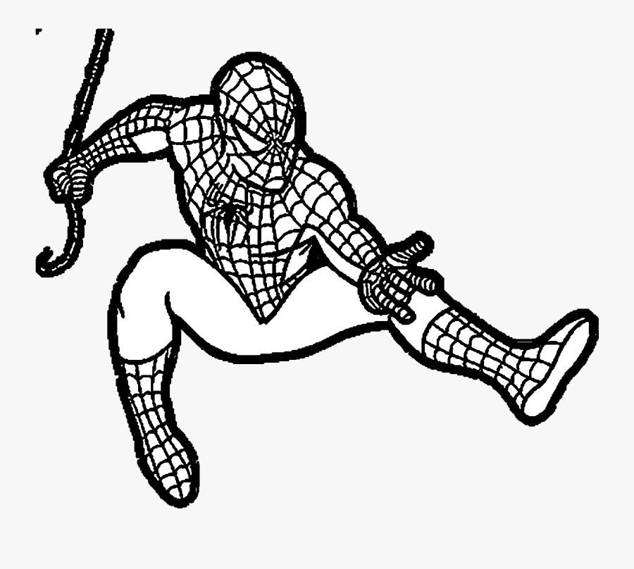 Spiderman Clipart Black And White Transparent Png - Spiderman Clip Art Black And White, Transparent Clipart