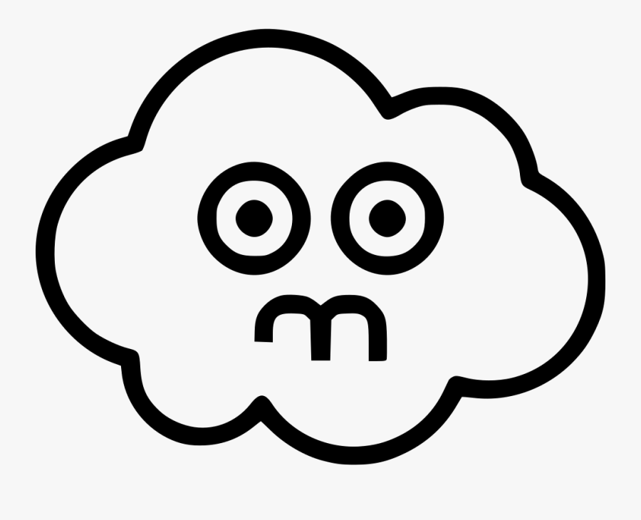 Alien Svg Ghost Transparent Smiley Face Emoticon - Cloud With Smiley Face, Transparent Clipart