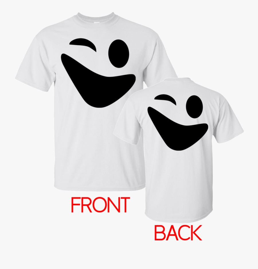 Funny Ghost Face Halloween Front And Back - Cartoon, Transparent Clipart