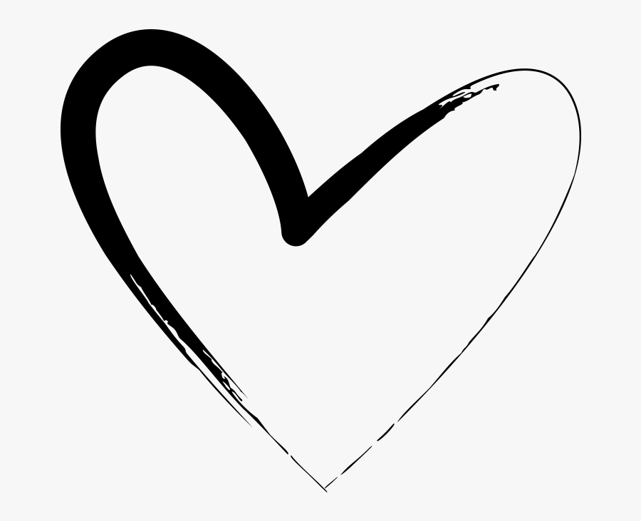 Transparent Heart Drawings Png - Hand Drawn Heart Clipart Drawing, Transparent Clipart